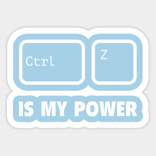 Ctrl Z Sticker